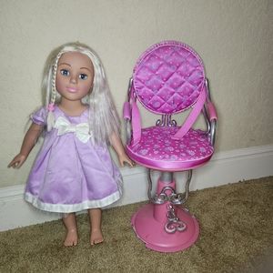 Madame Alexander doll and Salon Chair